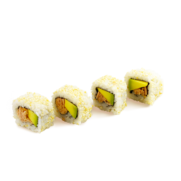 California Sésamo + Aguacate + Atún Cocinado, 8 Unidades